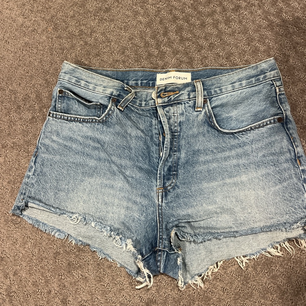 Aritzia Denim Forum Sky Blue Jean Shorts